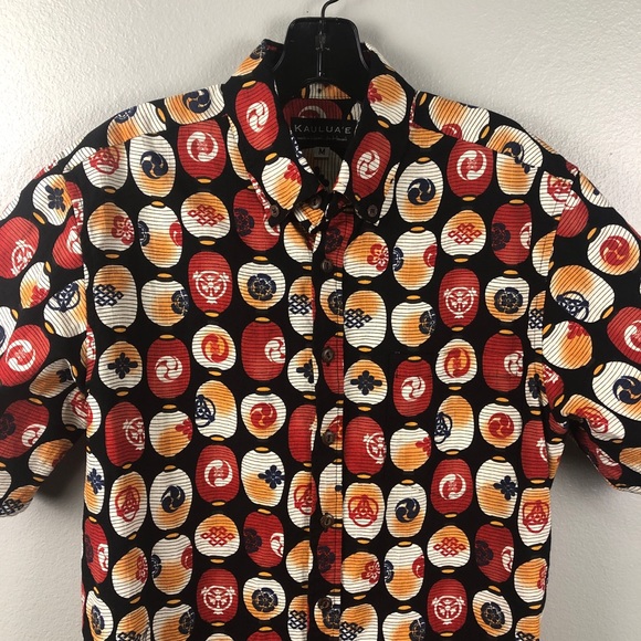 Kaulua'e Latern s/s button-down shirt - size M - Picture 1 of 8